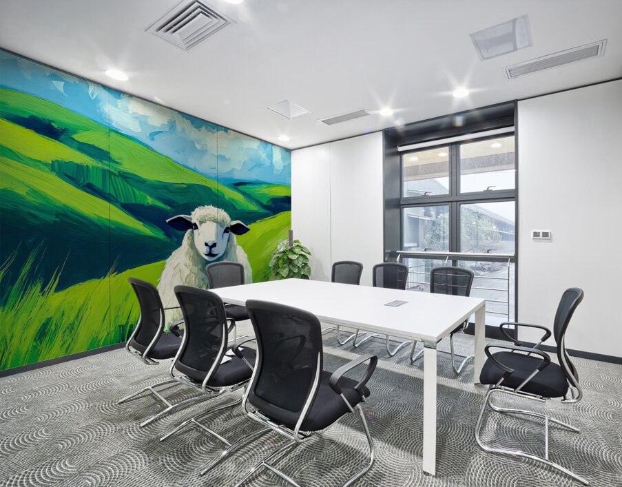 Curious Sheep Wall Printing