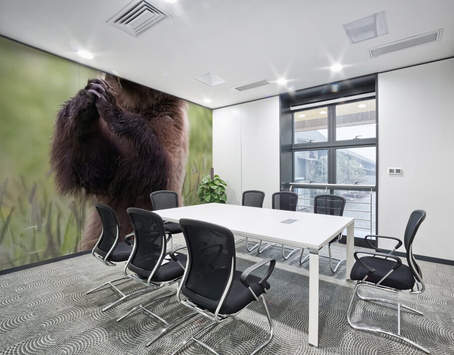 Regal Majesty: A Towering Bear Standing Tall in the Wilderness Wall Printing