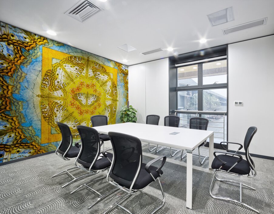 White Peacock Wall Printing