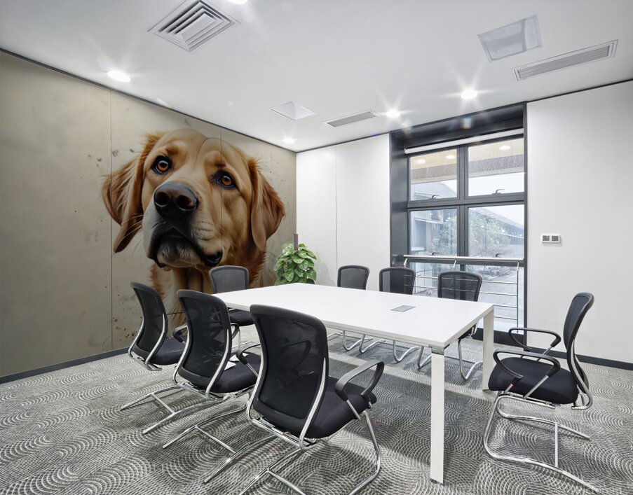 Golden Labrador Watercolor Art – Perfect Gift for Dog Lovers and Pet Owners Wall Printing