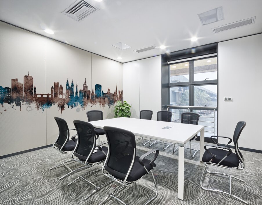 Prague Czech Republic Skyline Sepia Wall Printing