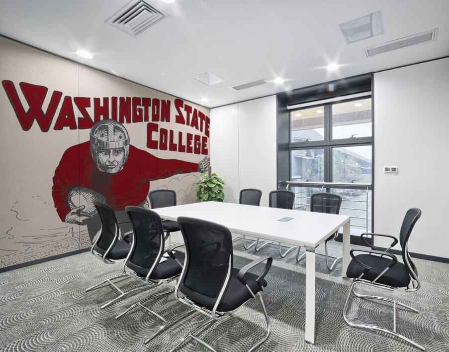 vintage washington state college football art Wall Printing