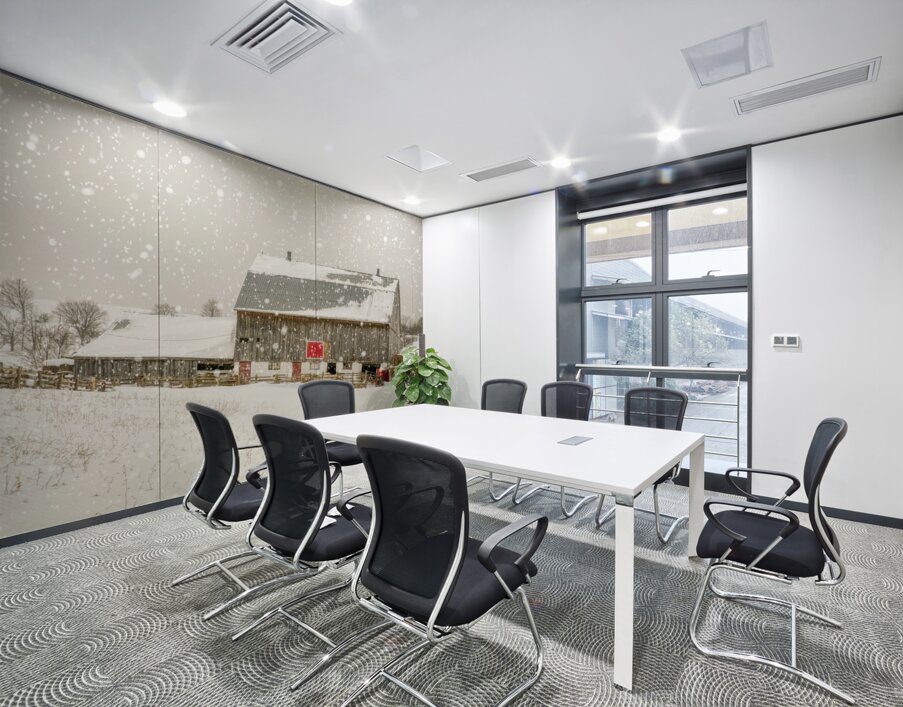 Little Red Square Wall Printing