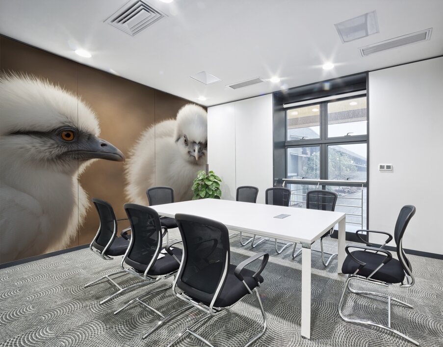 White Flora Fauna and Fabric Dream of Matisse 25 Wall Printing