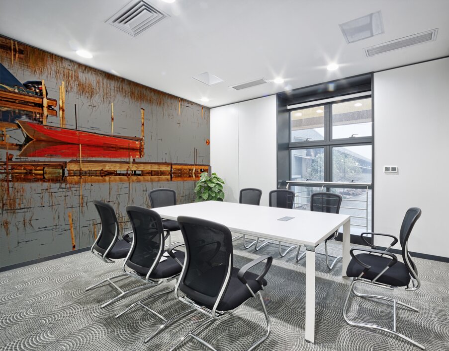 Docked At The Key River Wall Printing