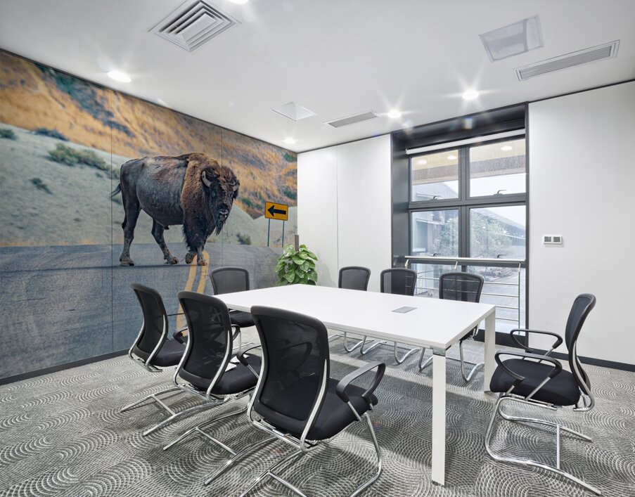 Bison Crossing Wall Printing