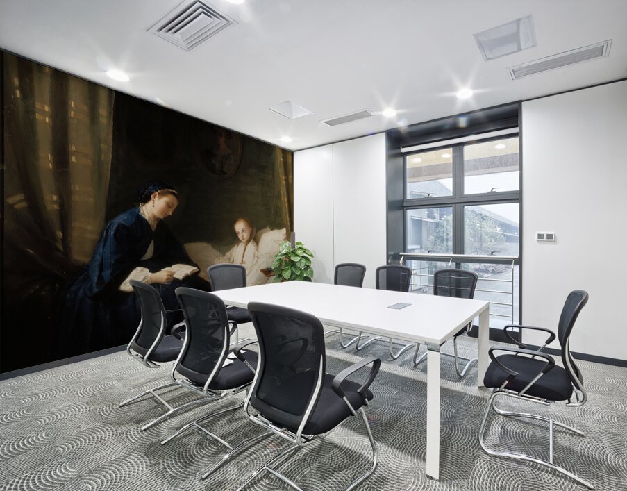 Mother Reading To Her Sick Child [1859–1862] by Ida Silfverberg [1834–1899] Wall Printing