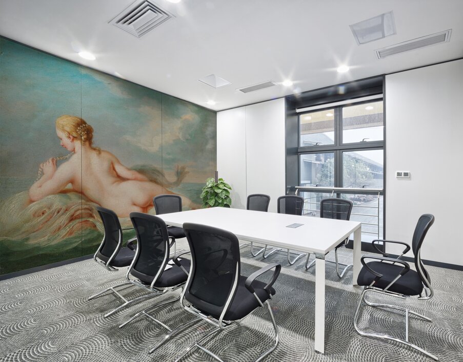 A Naiad lying upon a dolphin by Jacques Charlier [1720–1790] Wall Printing