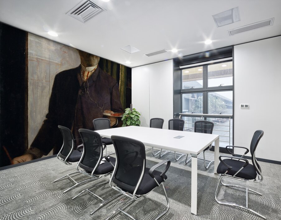 Self–Portrait in the Studio [1893] by Arnold Böcklin [1827–1901] Wall Printing