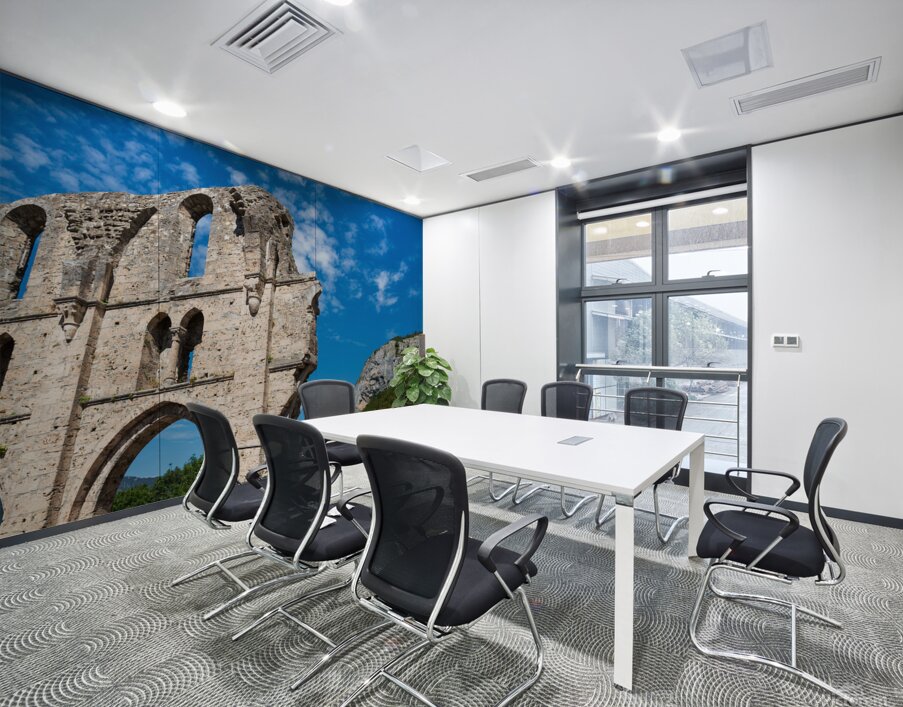 Ruins of Aulps Abbey in Alps Wall Printing