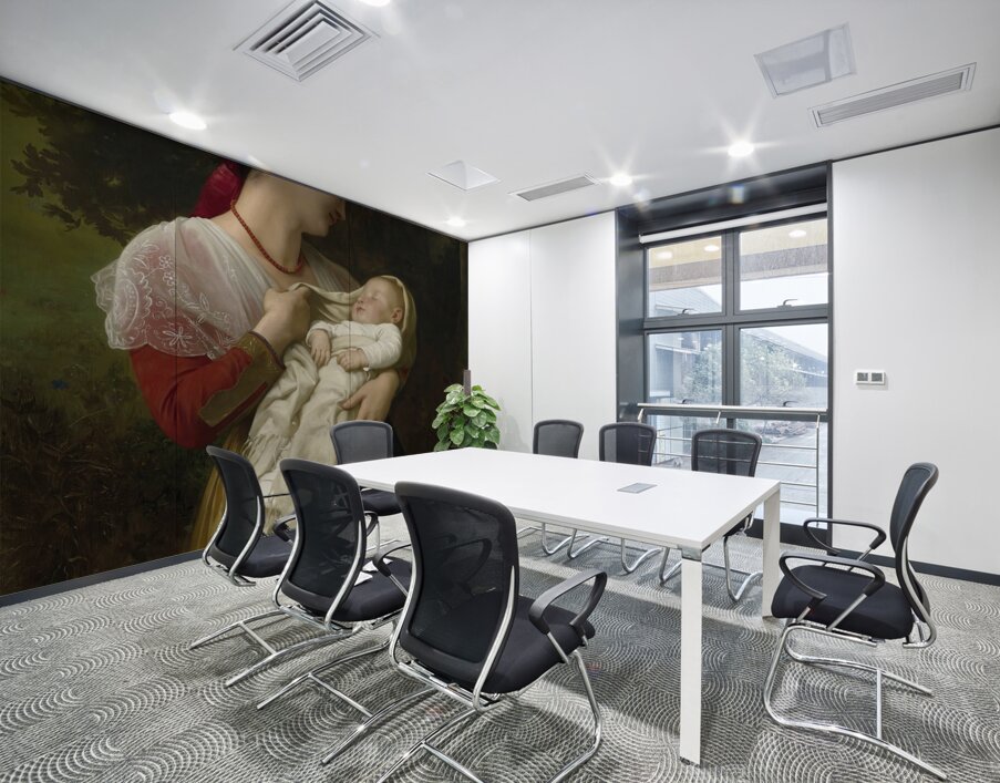 Admiration Maternelle by William Bouguereau [1825–1905] Wall Printing