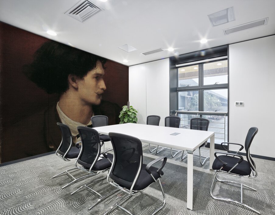 Self–portrait with cigarette [1871] by Anselm Feuerbach [1829–1880] Wall Printing