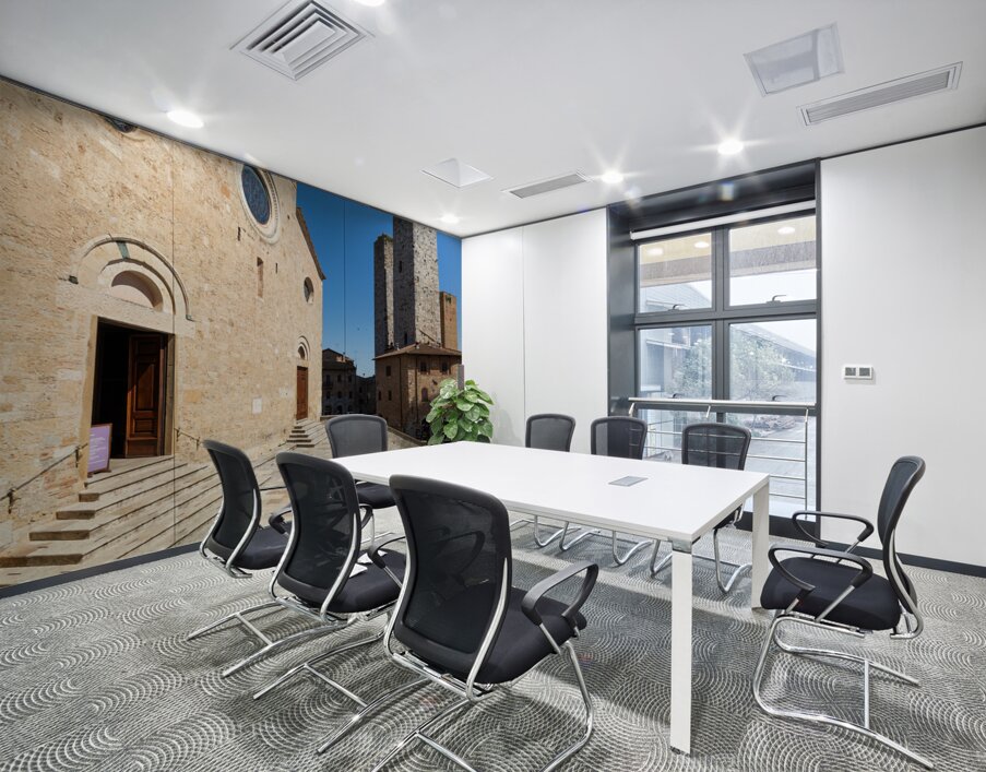 San Gimignano Italy travel destionation. Medieval tower skyscra Wall Printing