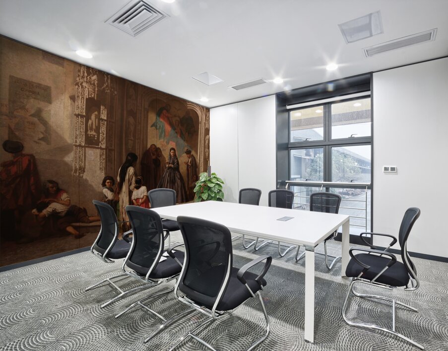 Jeune femme faisant la charité à l’entrée de la chapelle de l’hôpital San Sebastian à Cordoue [1863] by Léon Bonnat [1833–1922] Wall Printing