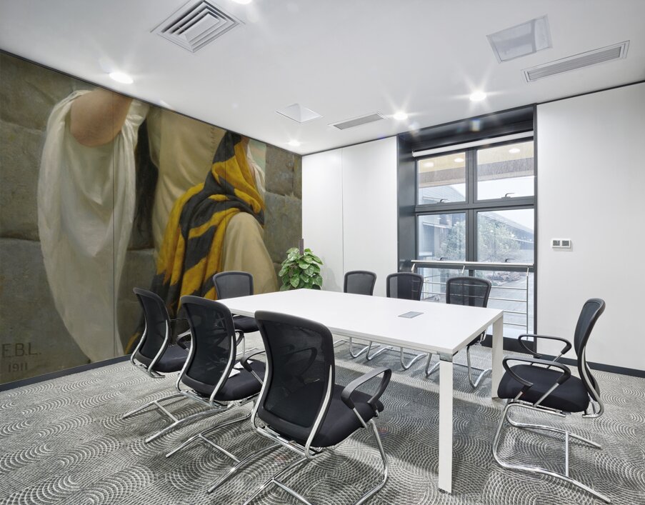 Stitching The Standard [1911] by Edmund Blair Leighton [1853–1922] Wall Printing