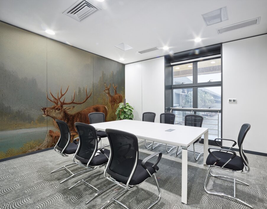 A Bellowing Stag by Moritz Müller [1841–1899] Wall Printing