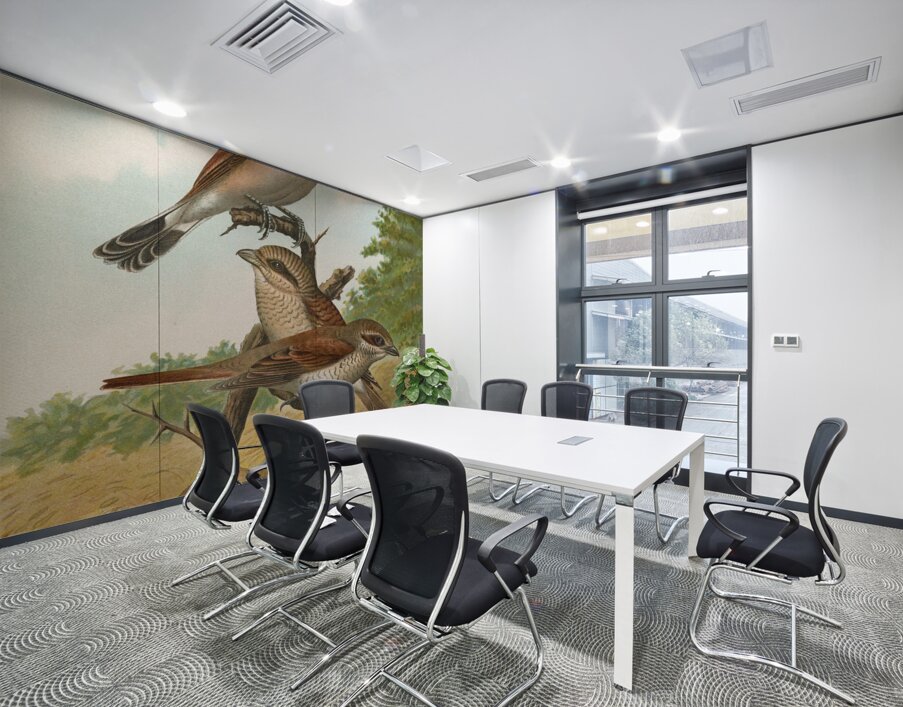 Lanius collurio. Lanius isabellinus Ehrenberg by Johann Friedrich Naumann [1780–1857] Wall Printing