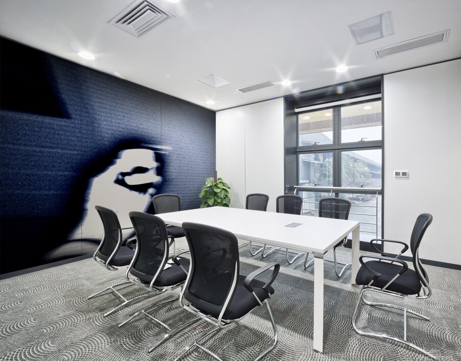 Abstract Blurry Hand in Digital Motion Wall Printing