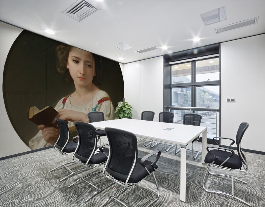 Le Livre D’heures [1867] by William Bouguereau [1825–1905] Wall Printing