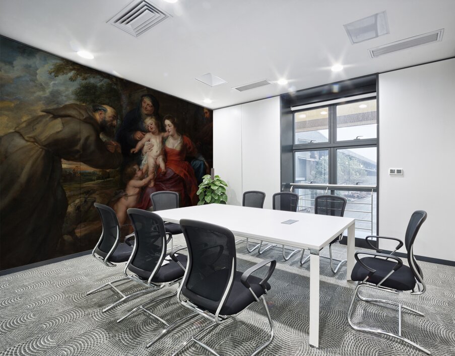 The Holy Family with Saints Francis and Anne and the Infant Saint John the Baptist [early or mid–1630s] by Peter Paul Rubens [1577–1640] Wall Printing