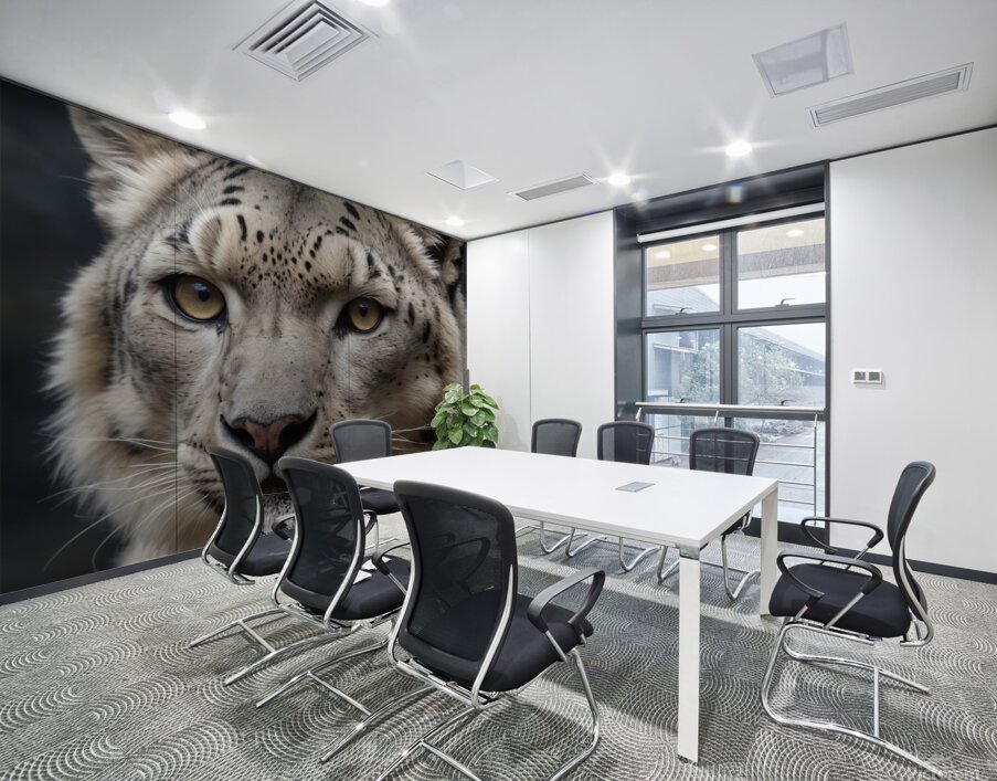 Majestic Snow Leopard Portrait Wall Printing