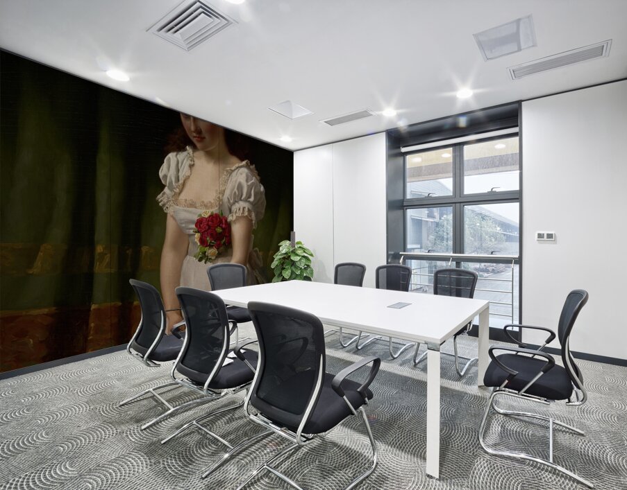 Meditation [1881] by John George Brown [1831–1913] Wall Printing