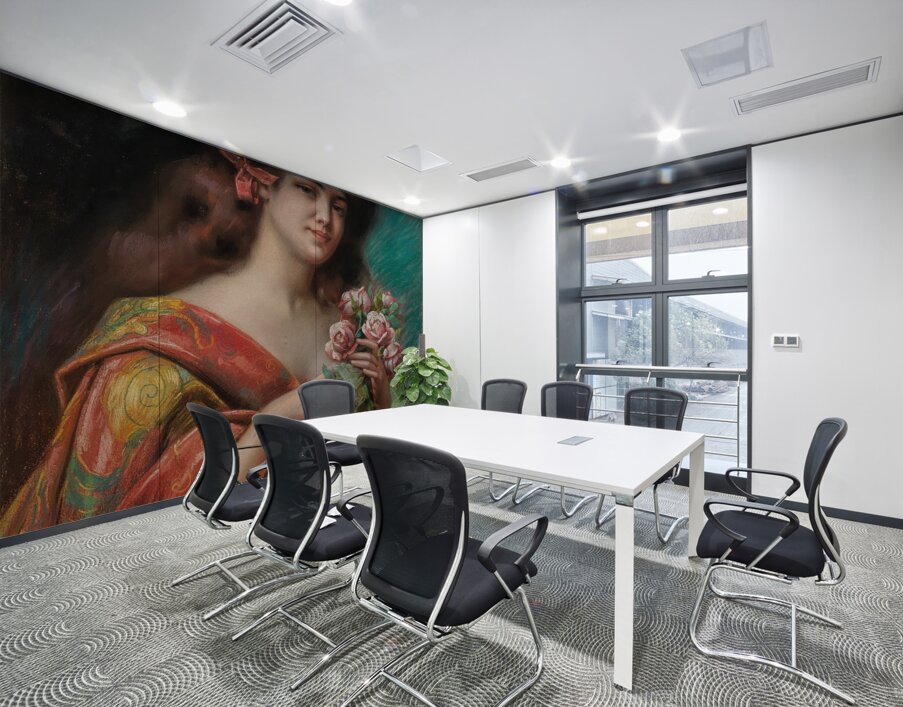 Portrait of a Lady in a Negligee. Holding Roses by Delphin Enjolras [1857–1945] Wall Printing