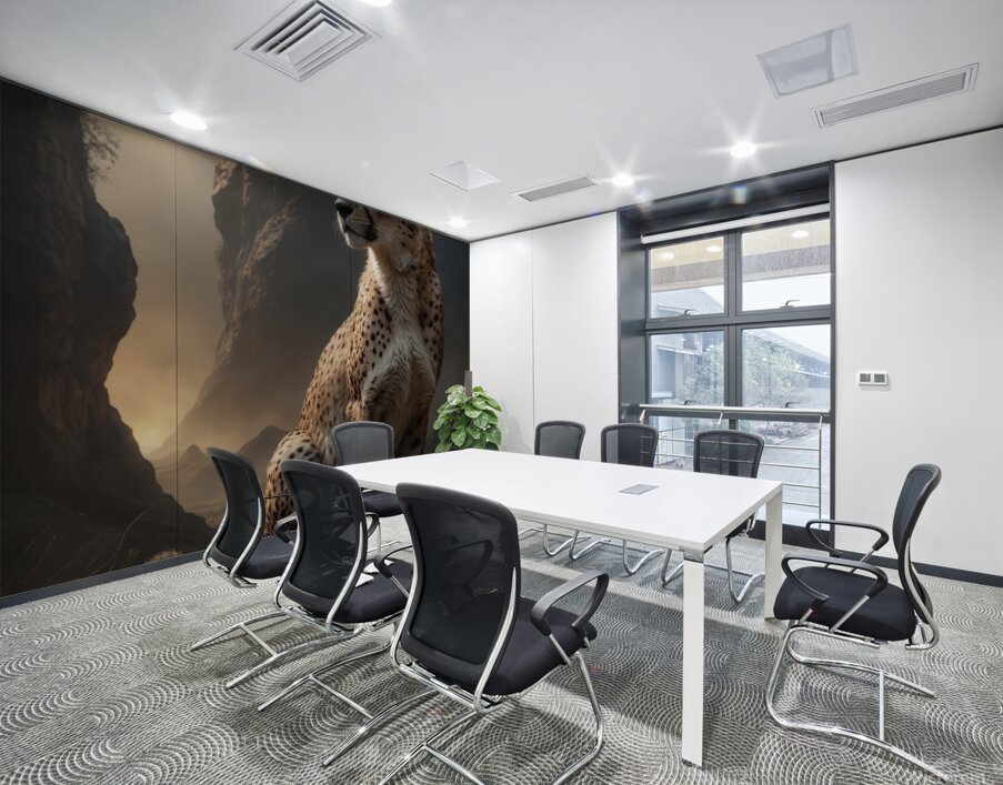 Majestic Cheetah in Dramatic Landscape Wall Printing