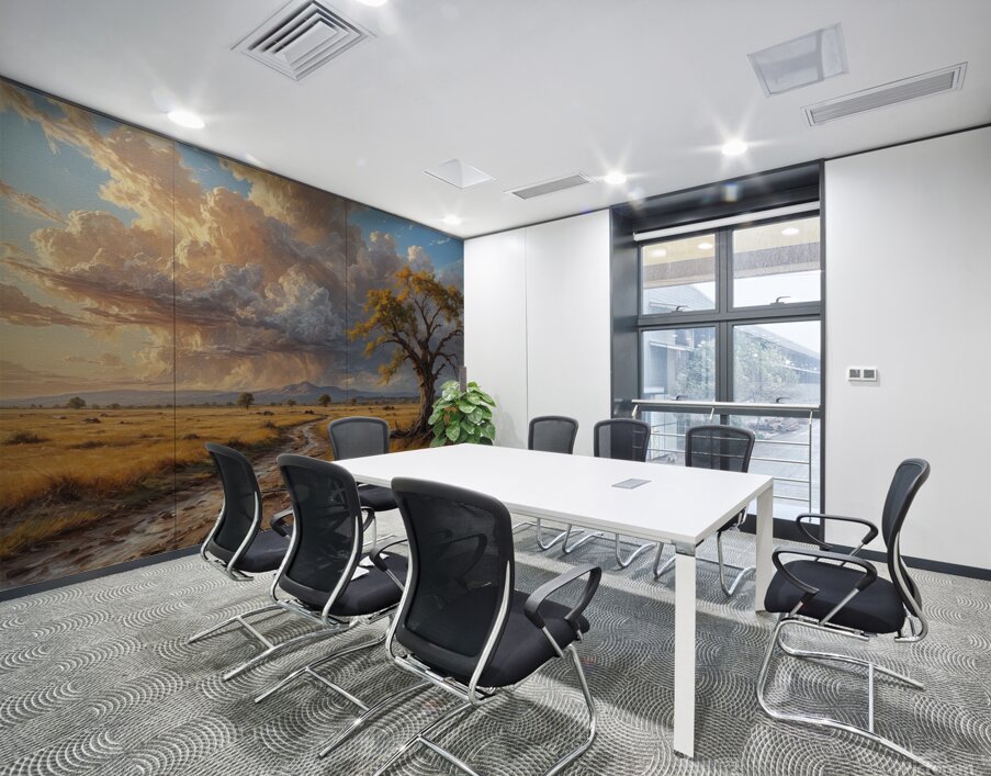 Lone Tree in a Golden Landscape at Sunset Wall Printing