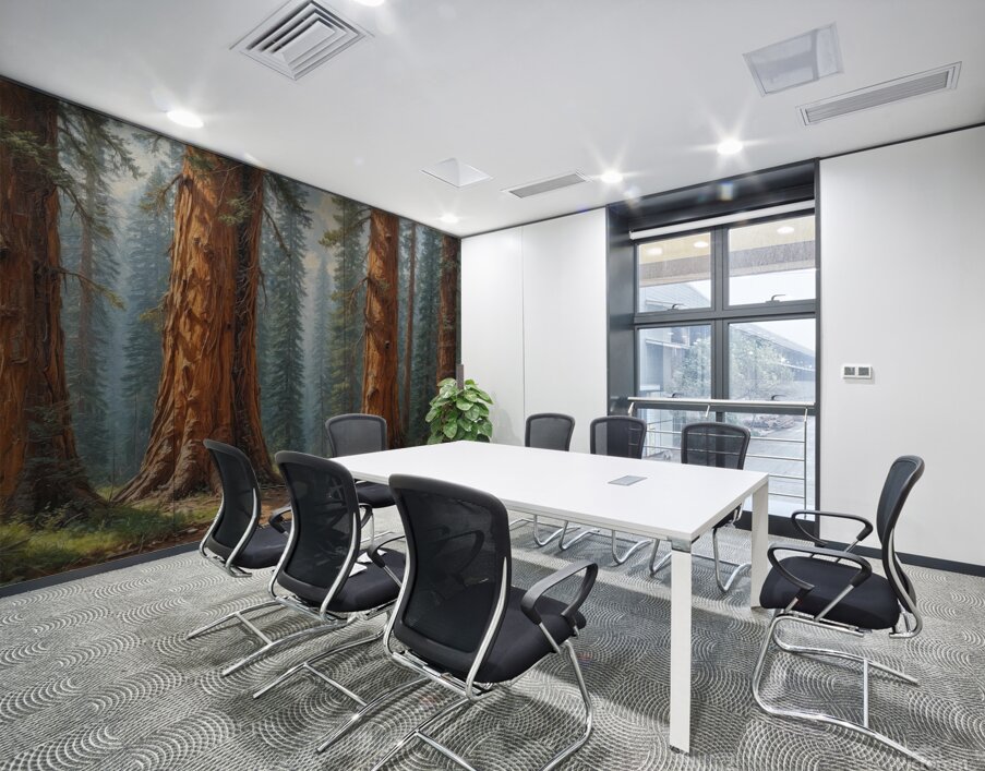 Majestic Sequoia Forest Scene Wall Printing