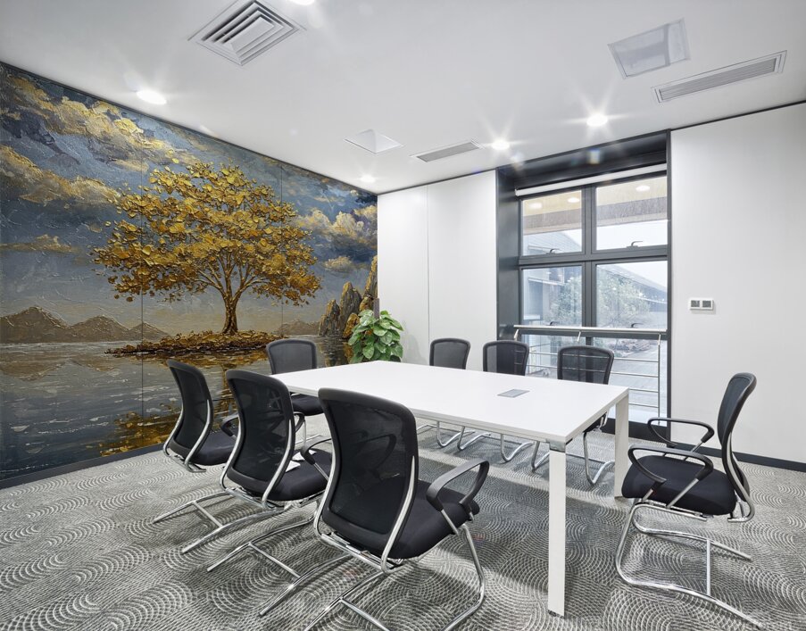 The Golden Tree of Reflection Wall Printing