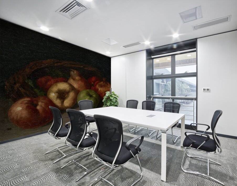 Still Life with Apples. Pear. And Pomegranates [1871] by Gustave Courbet [1819–1877] Wall Printing
