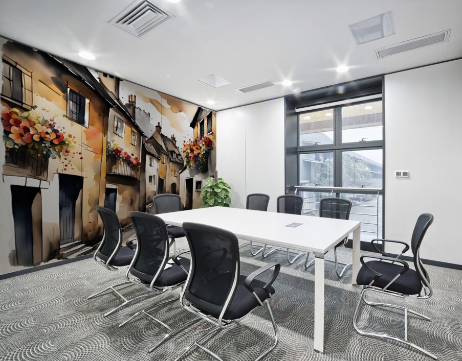 MEDIEVAL VILLAGE Wall Printing