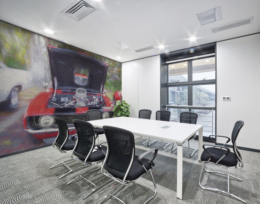 1969 Red Camaro Z28 X4 3 Wall Printing