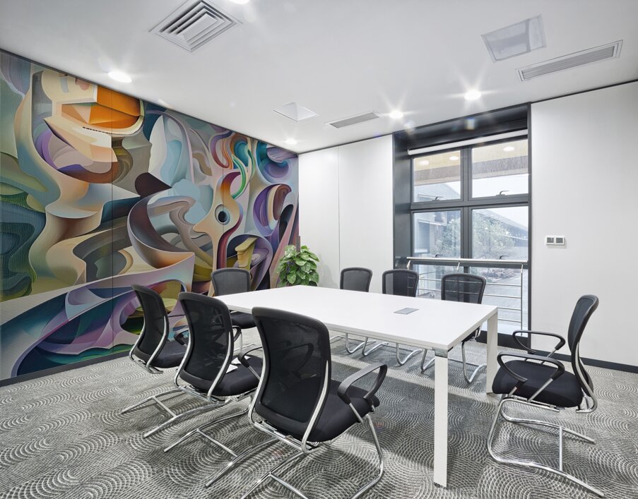 Abstract Forms Intertwined H2N9P4 55 Wall Printing