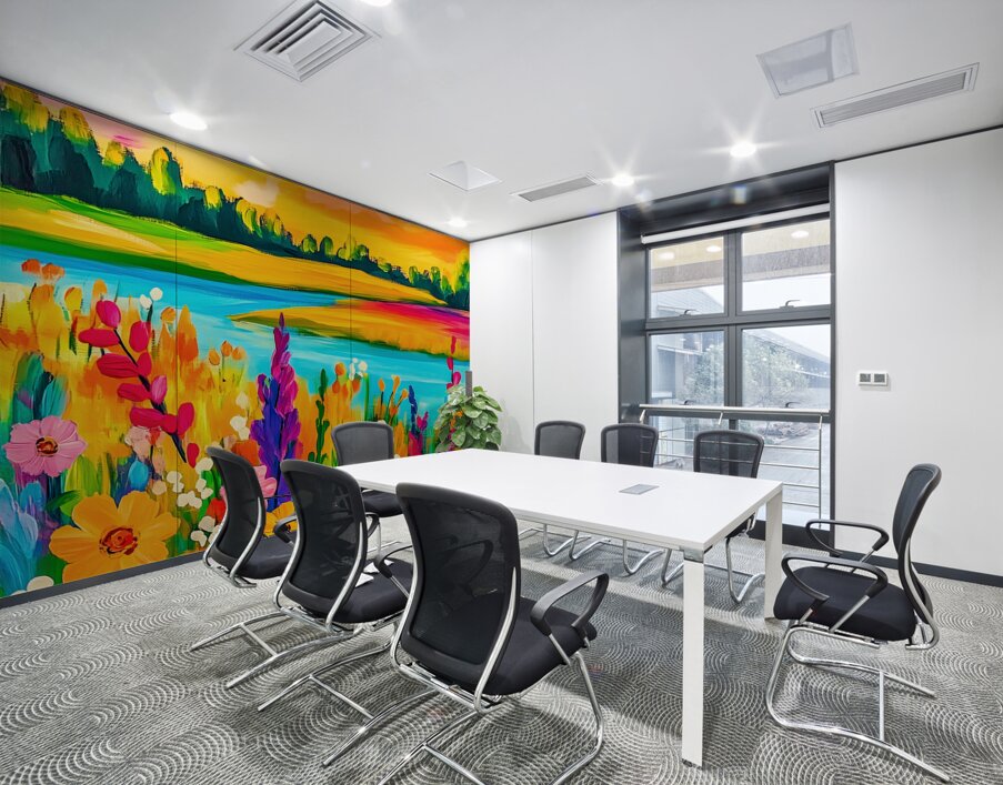 Landscape with Flowers Wall Printing