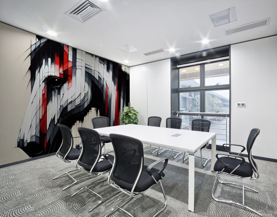 Glitch Art Horse  Bold Red & Black Abstract Art Print Digital Download Modern Wall Art for Home or Office Decor Wall Printing