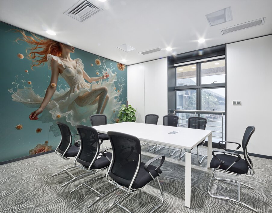  A White Lace Dress  Wall Printing