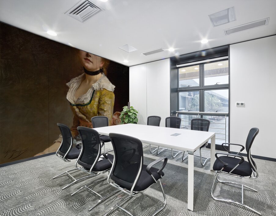 Portrait Of An Artist [1886] by Gustave Jean Jacquet [1846–1909] Wall Printing