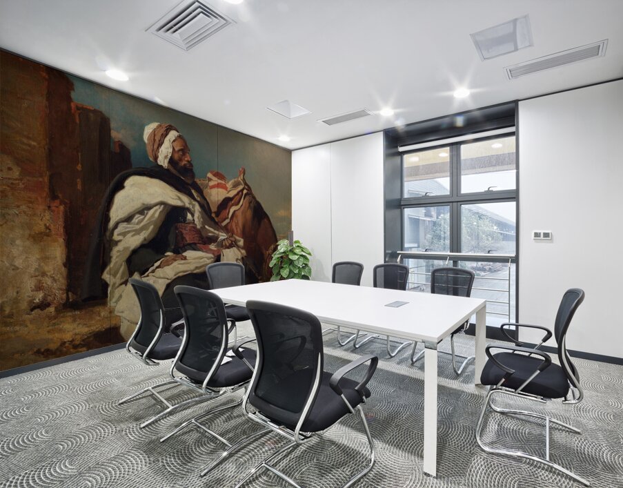 Seated Arab Man with Horse [possibly ca. 1850–58] by Alfred De Dreux [1810–1860] Wall Printing