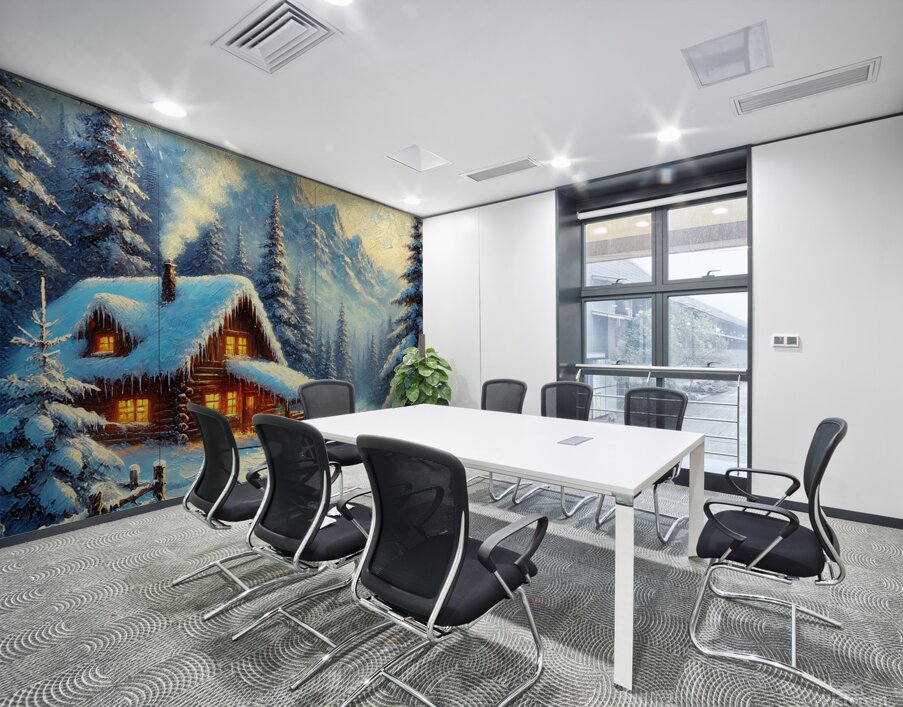 Forest Snowy Landscape Wall Printing