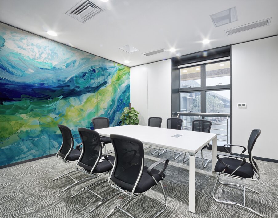 Azure Currents Flow 29H8N 53 Wall Printing