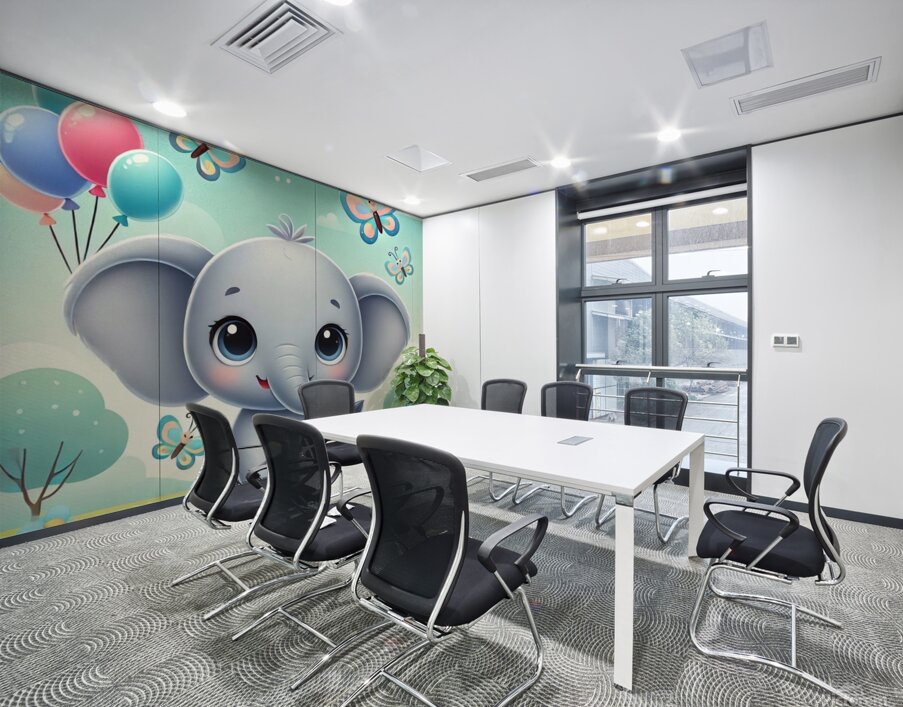 cartoon elephant Wall Printing