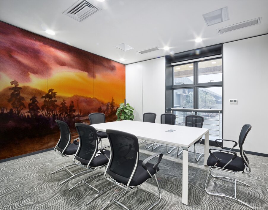 Cloudy Sunset Mountain Himalaya  Watercolor Painting  Wall Printing