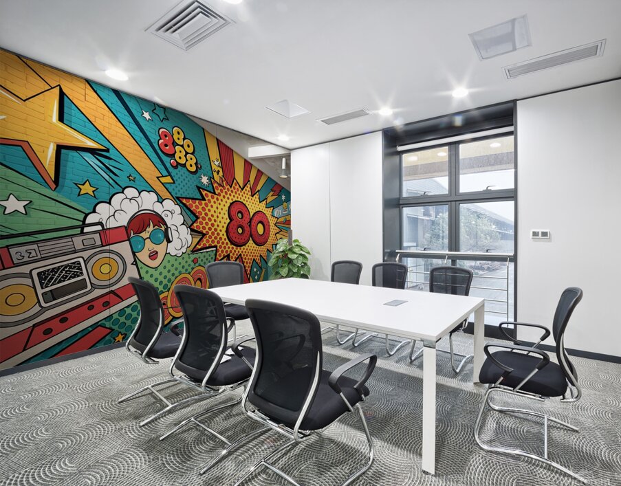 a pop art inspired wall art with bright comic sty Wall Printing