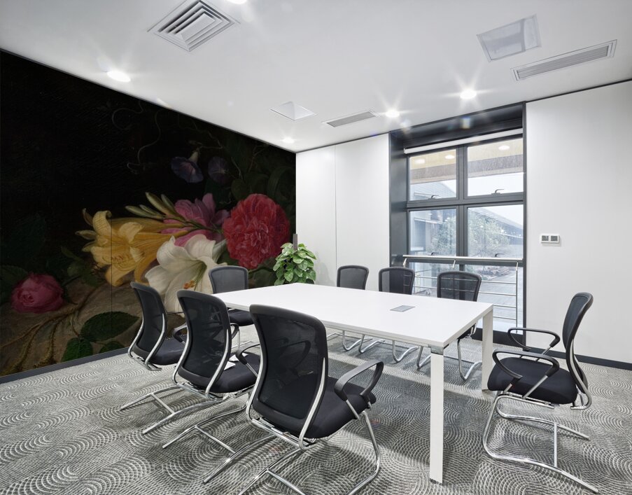 Still Life with Flowers [1867] by Frants Diderik Bøe [1820–1891] Wall Printing