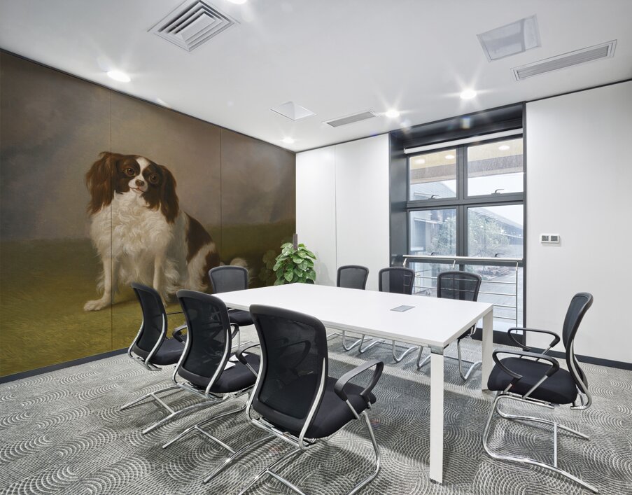 Portrait Of A King Charles Spaniel In A Landscape by Jakob Philipp Hackert [1737–1807] Wall Printing