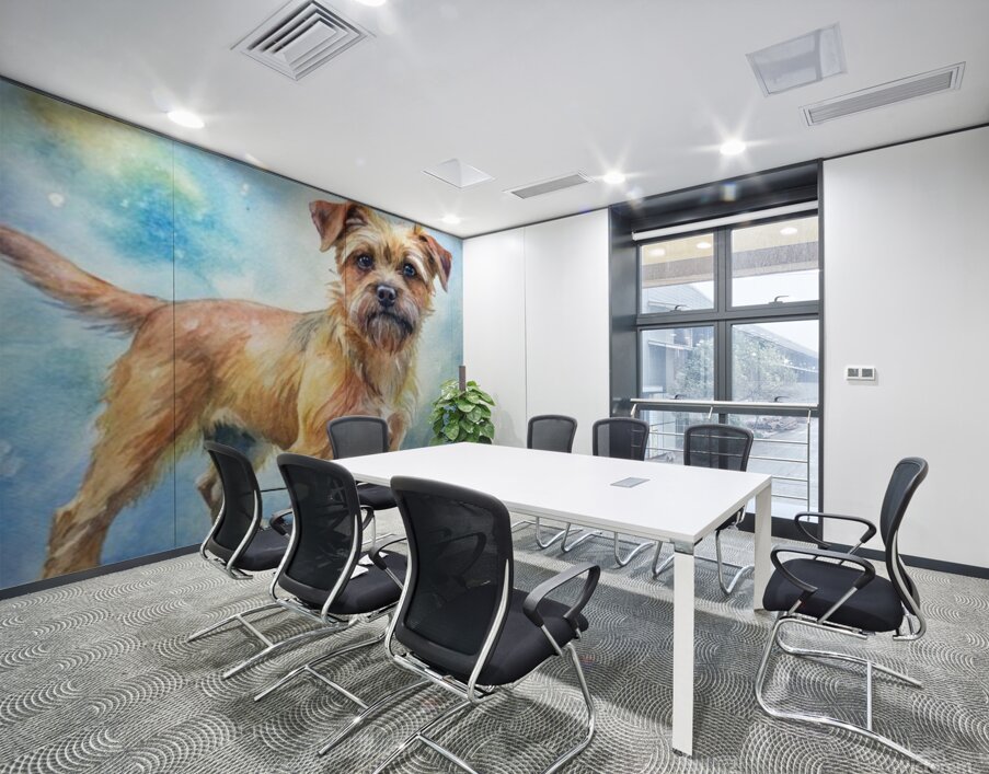  Contemplative Canine Wall Printing