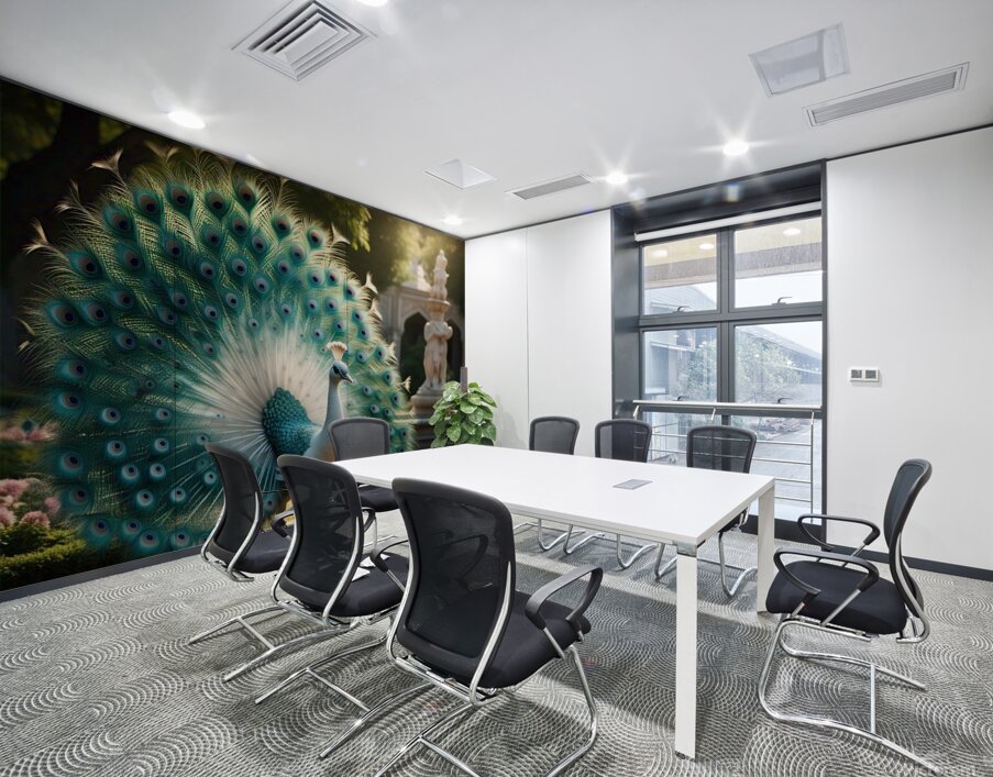 Peacock Splendor: A Burst of Vibrant Colors Wall Printing