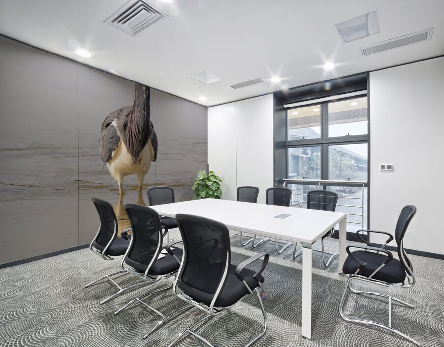 Tri colored Heron 3060 Wall Printing